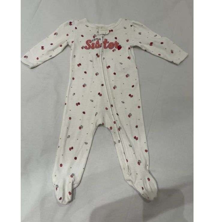 CARTER'S BABY OVERALL JUMPSUIT JUMPER BAJU MONYET LITTLE SISTER MOTIF STROBERI
