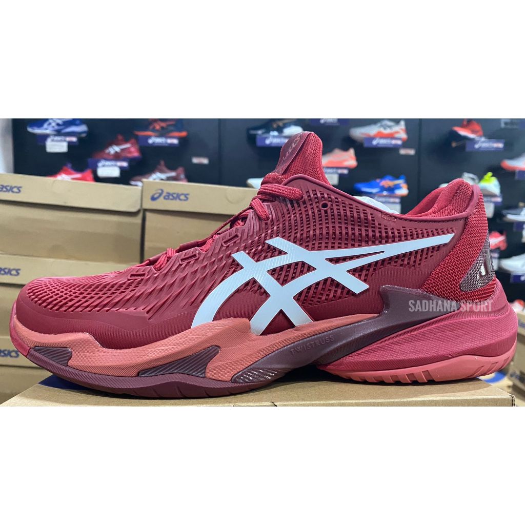 Sepatu Tenis ASICS COURT FF 3 Novak Cranberry/White