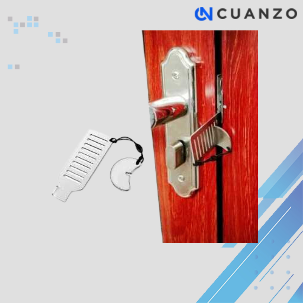 Kunci Pintu Portable Anti Lockpick Door Lock/Pengaman Kunci Pintu Kos Portable Anti Cungkil/Alat Kun