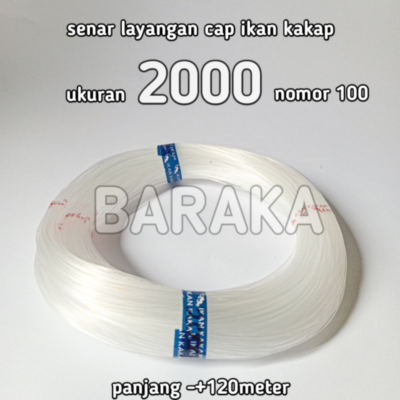 senar cap ikan kakap ukuran 2000