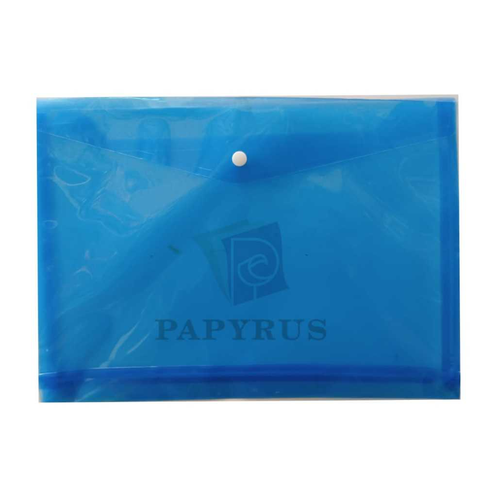 

MAP PLASTIK KANCING / MAP KANCING PUNGGUNG / DOCUMENT BAG / MAP KANCING FOLIO JENIA BIRU