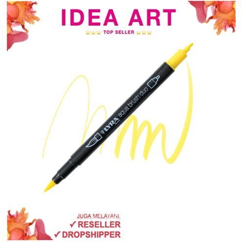 

Spidol Marker Dual Brush Pen Lyra Germany Aqua Brush Duo Permanent Yellow Light 6520006 - Satuan