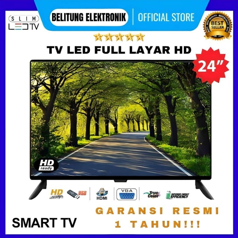 TV LED  24 inch FULL LAYAR .SMART TV/DIGITAL TV HDMI VGA USB2.0
