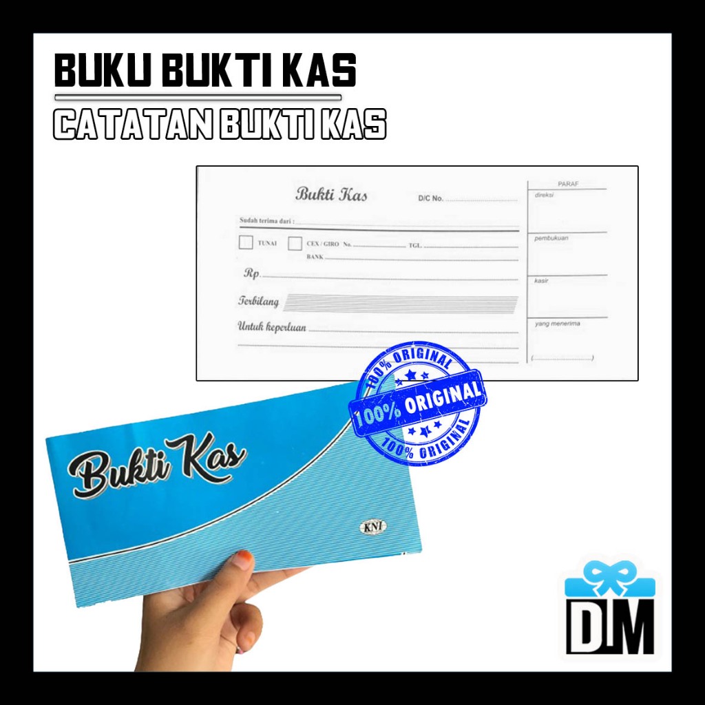 

Buku Bukti Kas Biru Cek Penerimaan Bukti Nyata Transaksi Struk Bill Perjanjian Tertulis