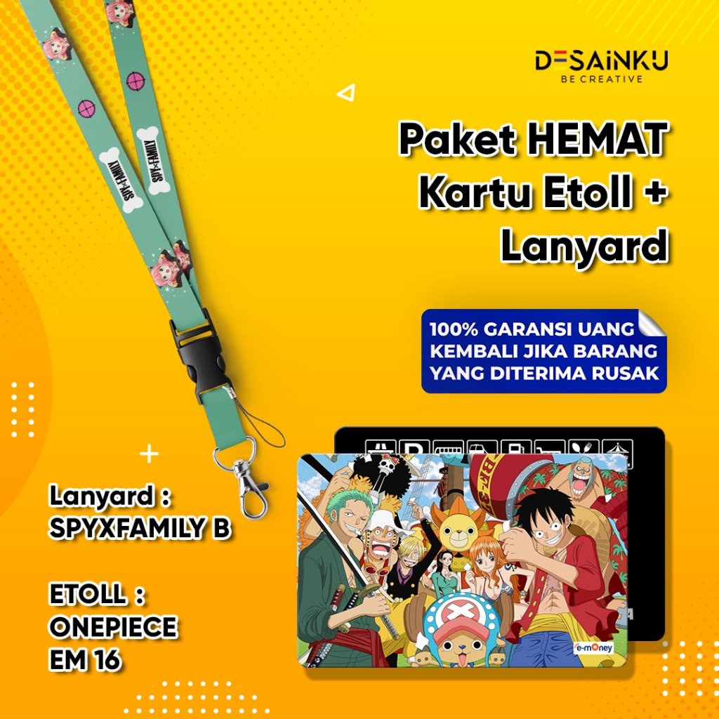 

PAKET HEMAT EMONEY + LANYARD / PAHE EMONEY ONE PIECE EM16 + LANYARD SPY X FAMILY B