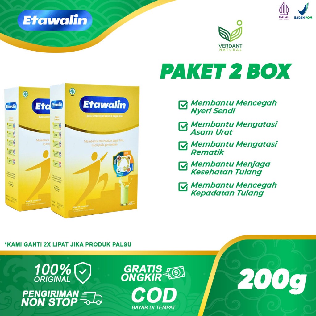 

Etawalin 2 Box Susu Asam Urat Sendi Dan Tulang Kambing Etawa Ori Rasa Jahe Untuk Semua Usia
