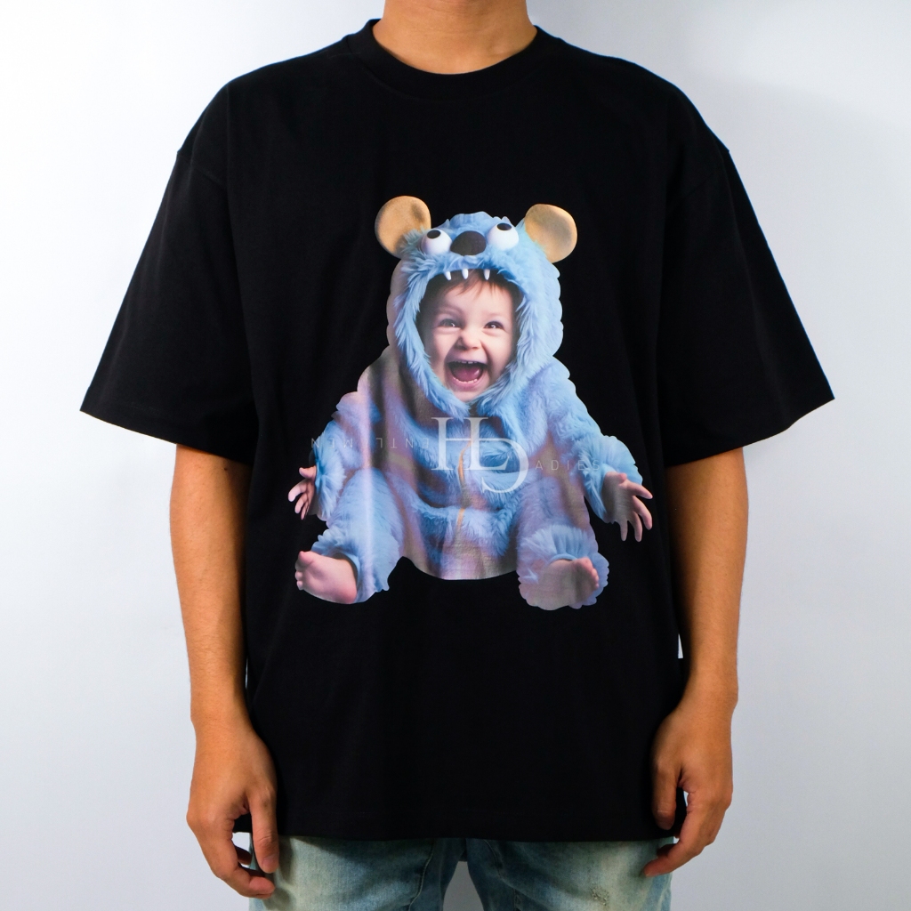 ADLV Baby Face Monster Baby Tee Black