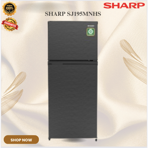 KULKAS SHARP 2 PINTU  KIREI SERIES SJ-195MN-HS /SJ-195MNHS/SJ-195-MNHS/SJ 195 MNHS/ORI GARANSI RESMI