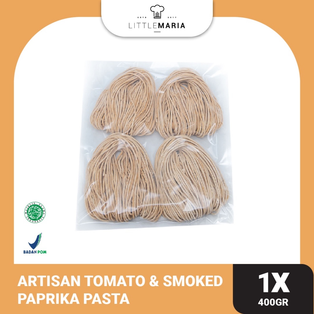 

LittleMaria Handmade Artisan Pasta - Tomato And Smoked Paprika Pasta 400g(100grx4)