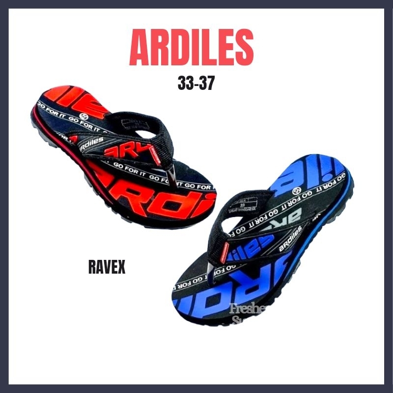 Sandal Jepit Anak Remaja Laki Laki Cowok Ardiles Ravex Merah Hitam 33-37