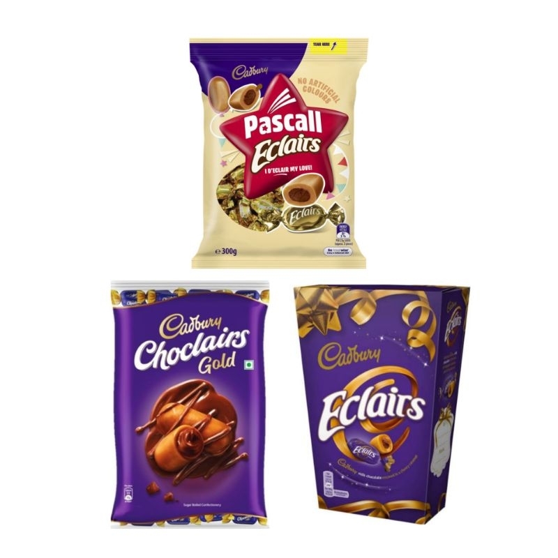 (Bisa COD)Ready Cokelat/Coklat Cadbury Eclairs 350g, Cadbury Choclairs 100pcs, Cadbury eclairs pasca