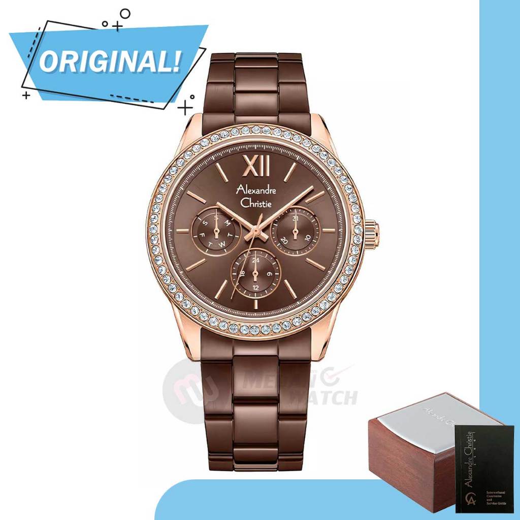 Jam Tangan Wanita Analog Alexandre Christie 2A46BF AC2A46 AC 2A46 BF 2A46 BFBROBO Original Garansi R