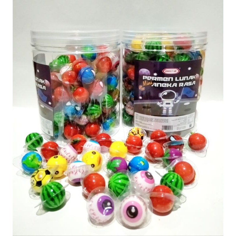 SWEET ME  permen lunak mini mix bola mata buah isi 120pcs