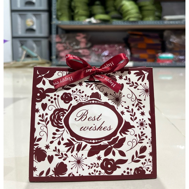 

Red — paper bag mini best Wishes / souvenir bag