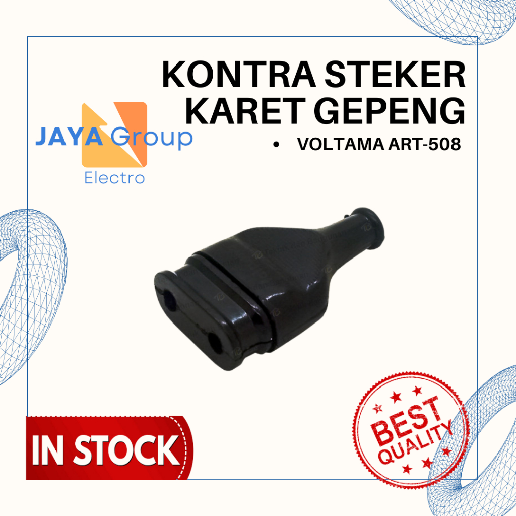 KONTRA STEKER KARET VOLTAMA HITAM KONTRA STEKER GEPENG VOLTAMA
