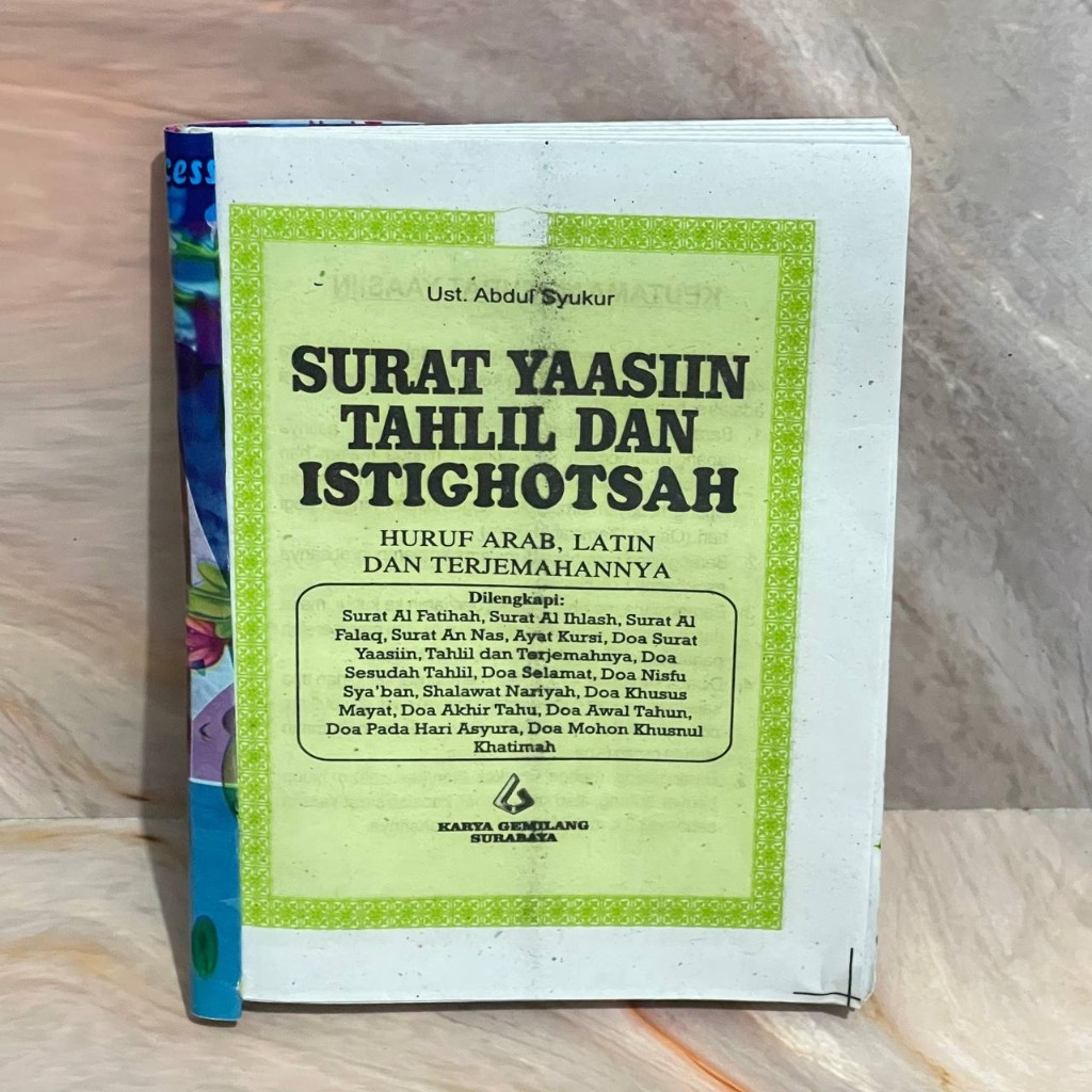 Buku Surat Yasin Yaasin Tahlil dan Istighotsah TANPA COVER 128 Halaman Huruf Arab dan Latin dan Terj