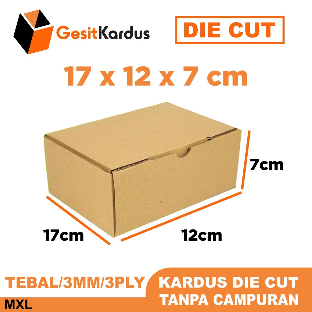 

[ DIE CUT ] KARDUS 17x12x7 CM KOTAK BOX DUS PACKING