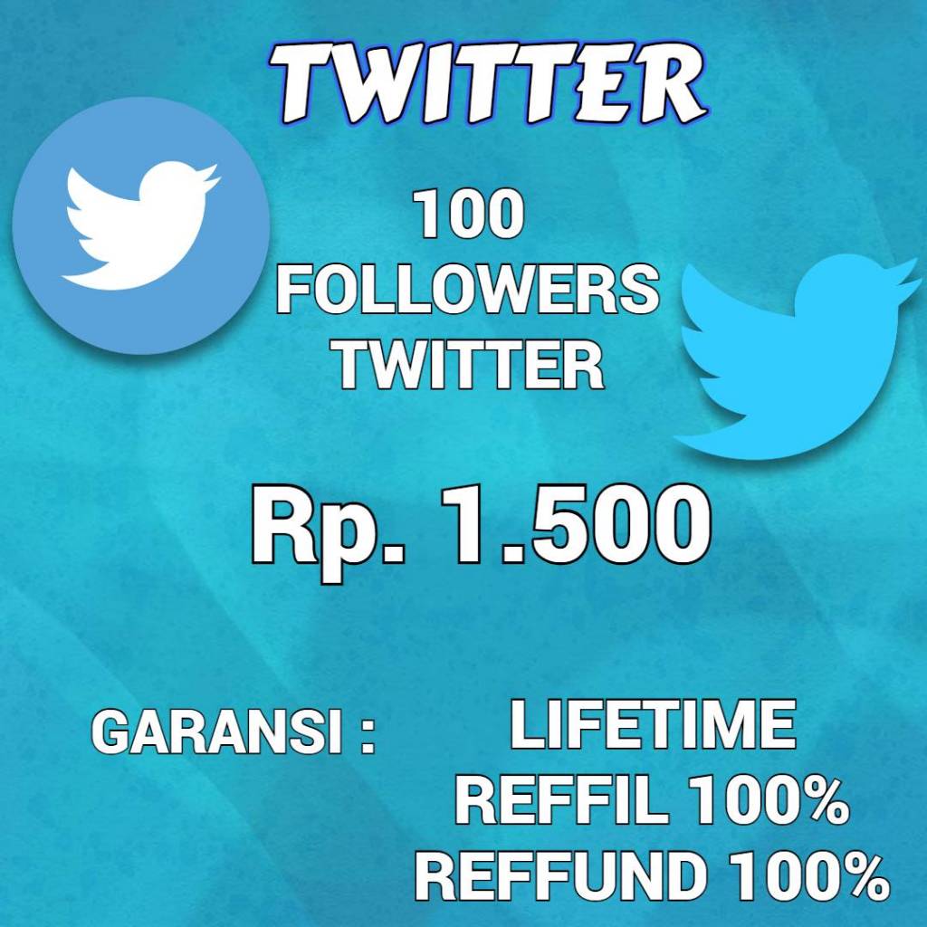 Followers Twitter Real pengguna Permanen (MIXED GLOBAL)