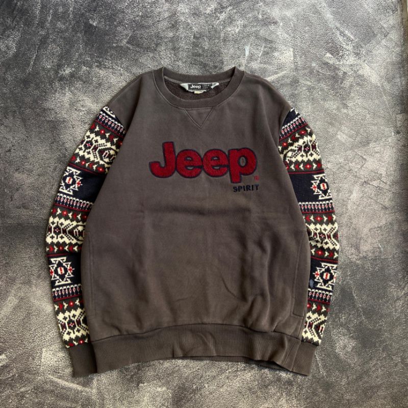 Jeep Sweater Murah Crewneck Second Original - Size Medium Fit Large