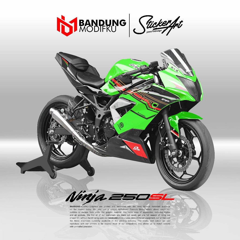 STRIPING NINJA250SL MONO / MOTIF LINE TECHNO 2 / STICKER / NINJA250RR MONO / 250 / RR MONO / 250SL /