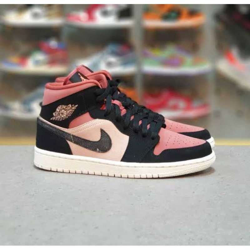 Second Sepatu Air Jordan 1 Mid Original 'Canyon Rust' Size 38 (Minus Dus)