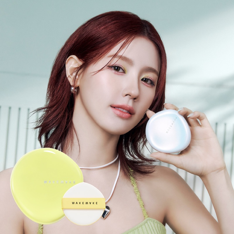 FREE REFILL‼️ WAKEMAKE Wake Make Shall We Glow? Water Glow Gloss Glossy Dewy Coating Cushion Foundat