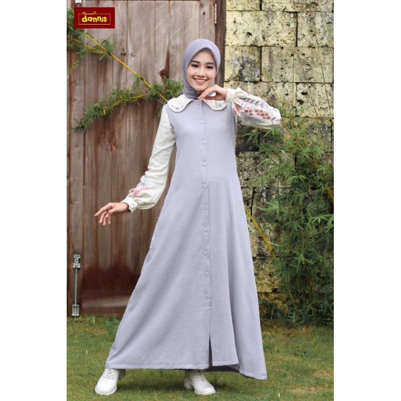 DANNIS GAMIS ABAYA DEWASA TERBARU (OREN, MARRON, HITAM)