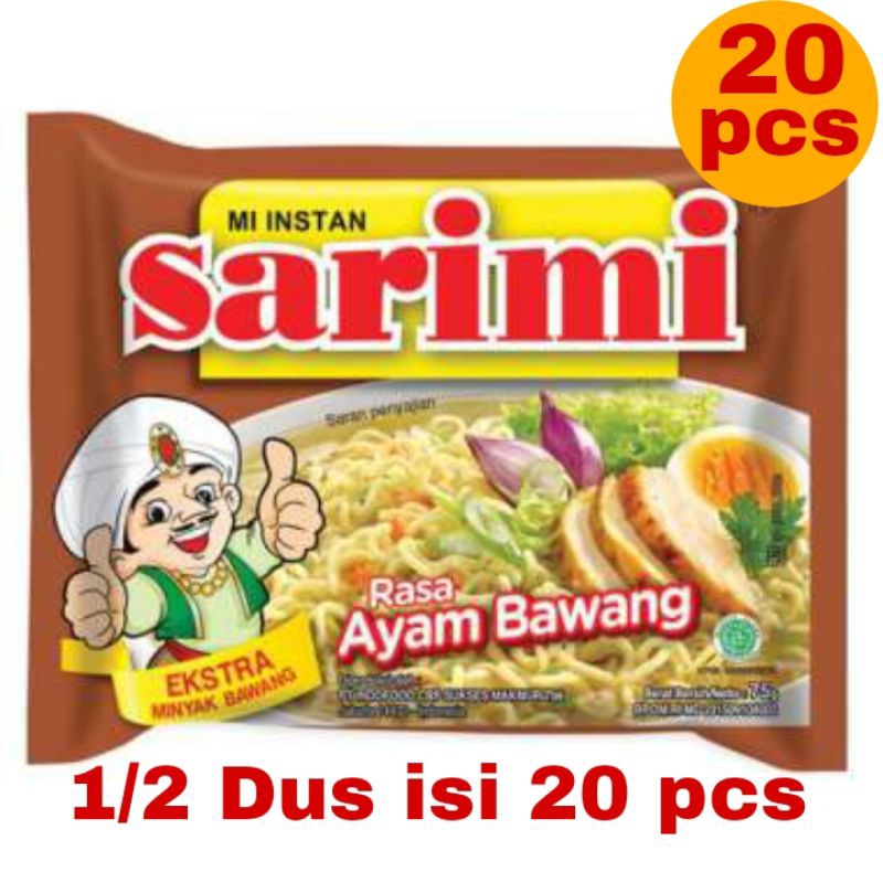 

Mie instan Sarimi Ayam Bawang 75 gr 1/2 Dus isi 20 pcs