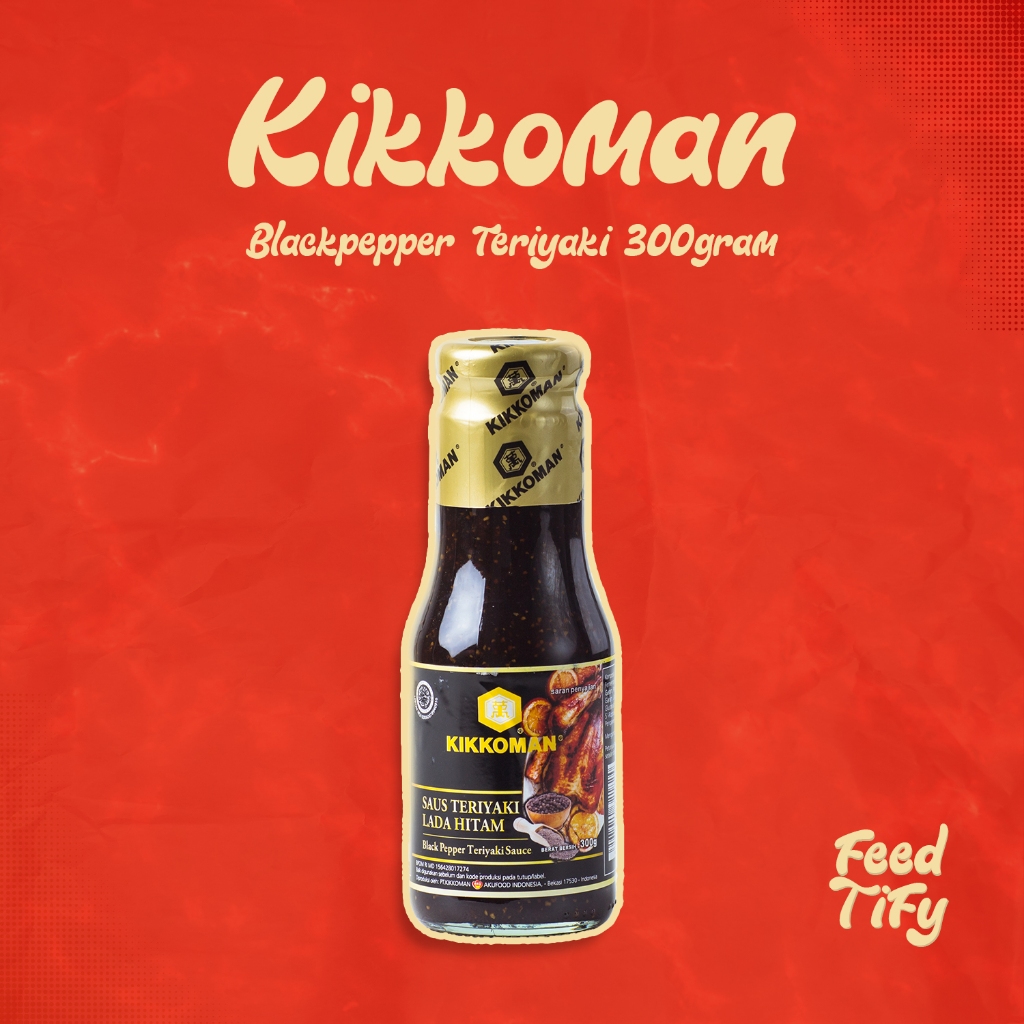 

Kikkoman Black Pepper Teriyaki Sauce 300g | Kikoman Saos Lada Hitam