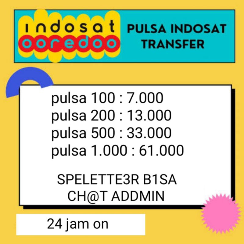 PULSA TRANSFER INDOSAT MURAH