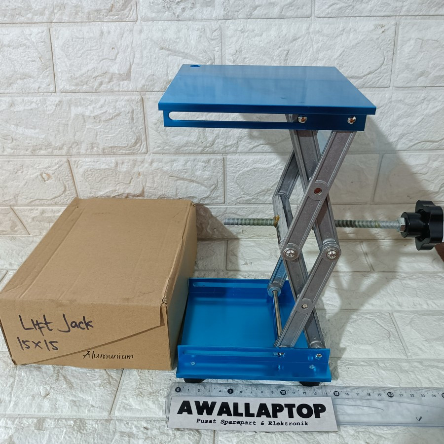 lift lab jack 15x15 alumunium dongkrak laboratorium lift jack 15cm
