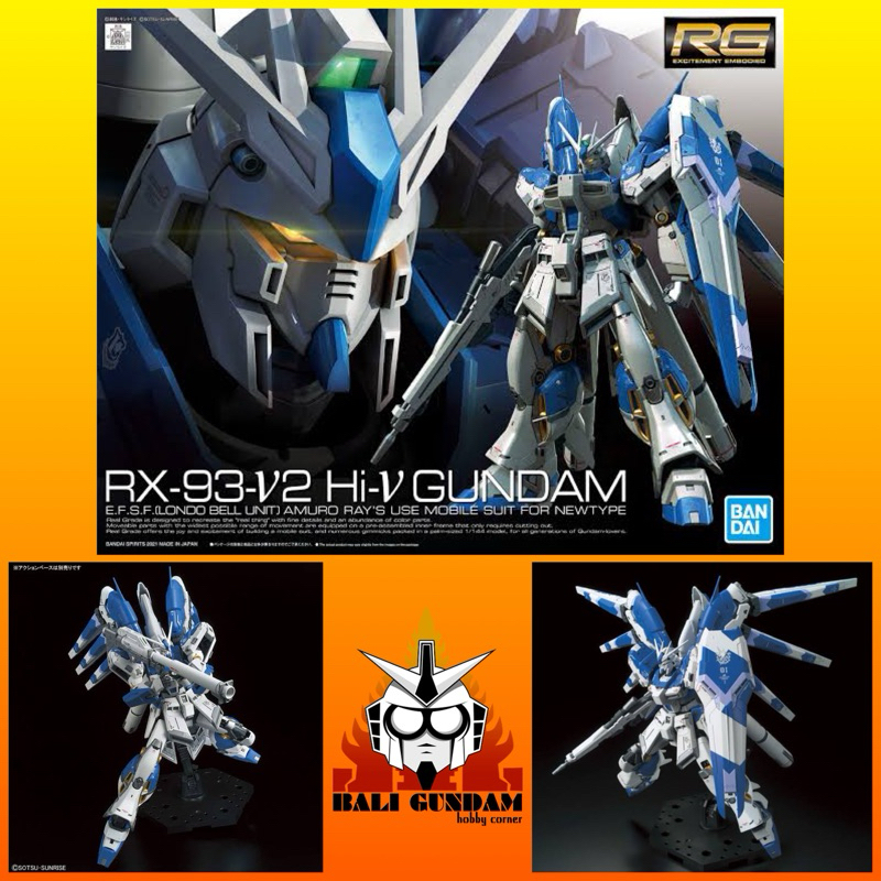 RG 1/144 RX-93-V2 HI NU GUNDAM HI V GUNDAM Bali Gundam Hobby Corner Bandai Original