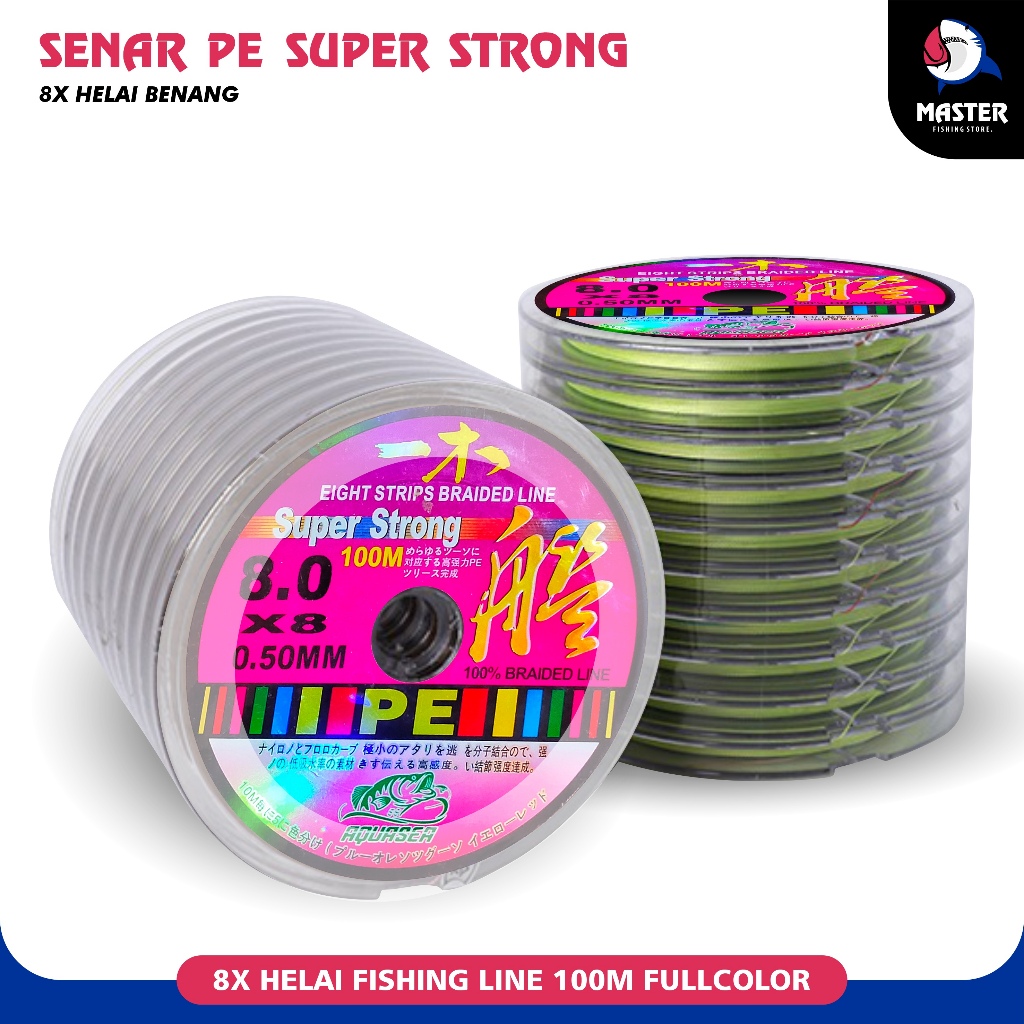 MFS - Tali Pancing 100M Yimu Premium PE Fishing Line X8 Strength 3.10kg-18.6kg Senar Pancing Premium