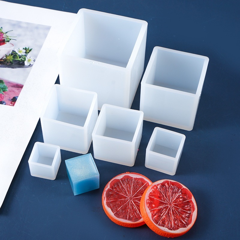 Cetakan Resin Kubus 5x5x5cm SATUAN DIY 3D Square Cuboid Cube Molds Pot Shortage Cetakan Resin Art Po