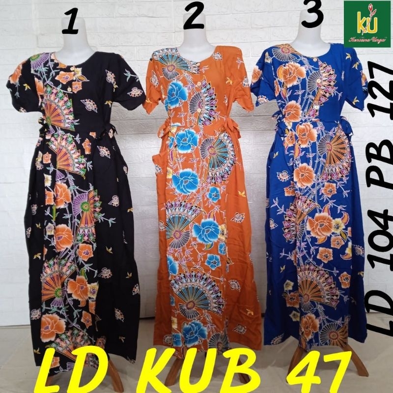 Daster Kencana Ungu Label Biru Longdres KUB 47 Chibi