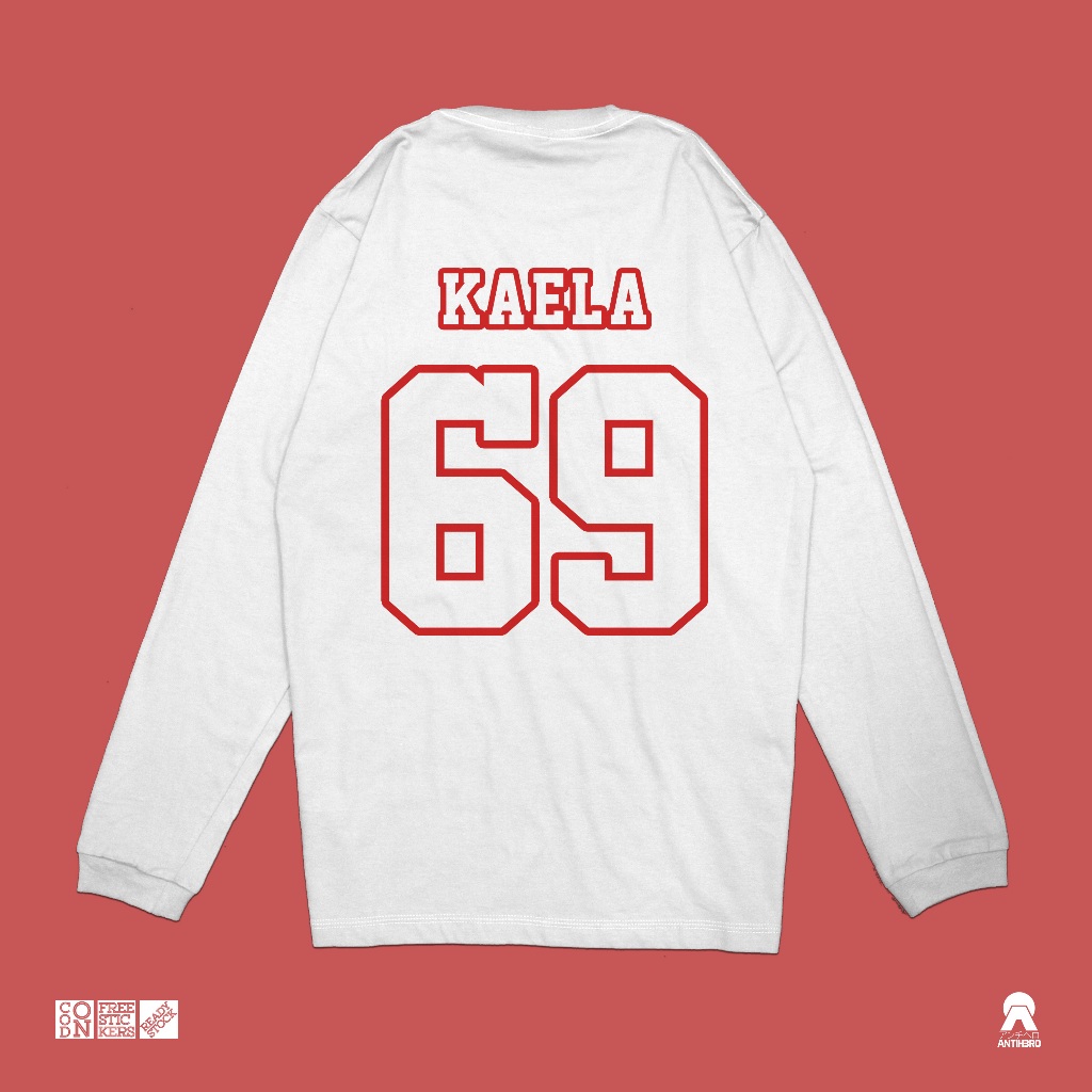 Longsleeve Kaela Kovalskia Jersey 69 Hololive Holo Id Indonesia Baju Kaos Vtuber Streamer T-Shirt An