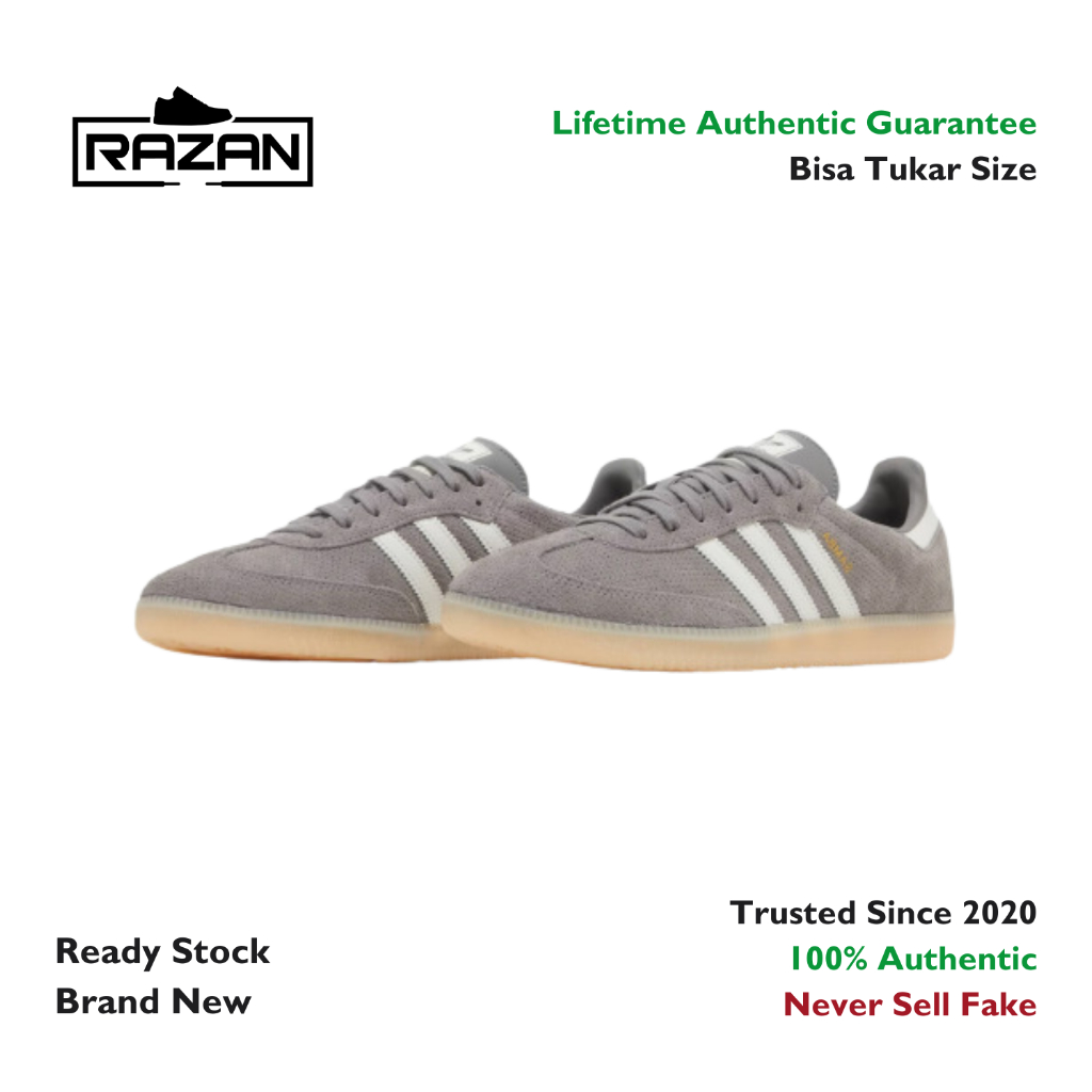 Adidas Samba OG Grey Bliss Orange 100% Authentic Original