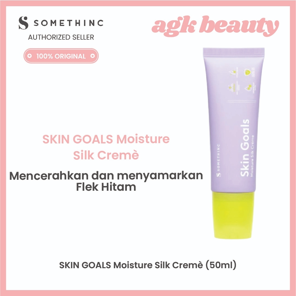 SOMETHINC SKIN GOALS Moisture Silk Cremè 50ml - Krim Pagi & Malam 5x Pencerah - Moisturizer pencerah