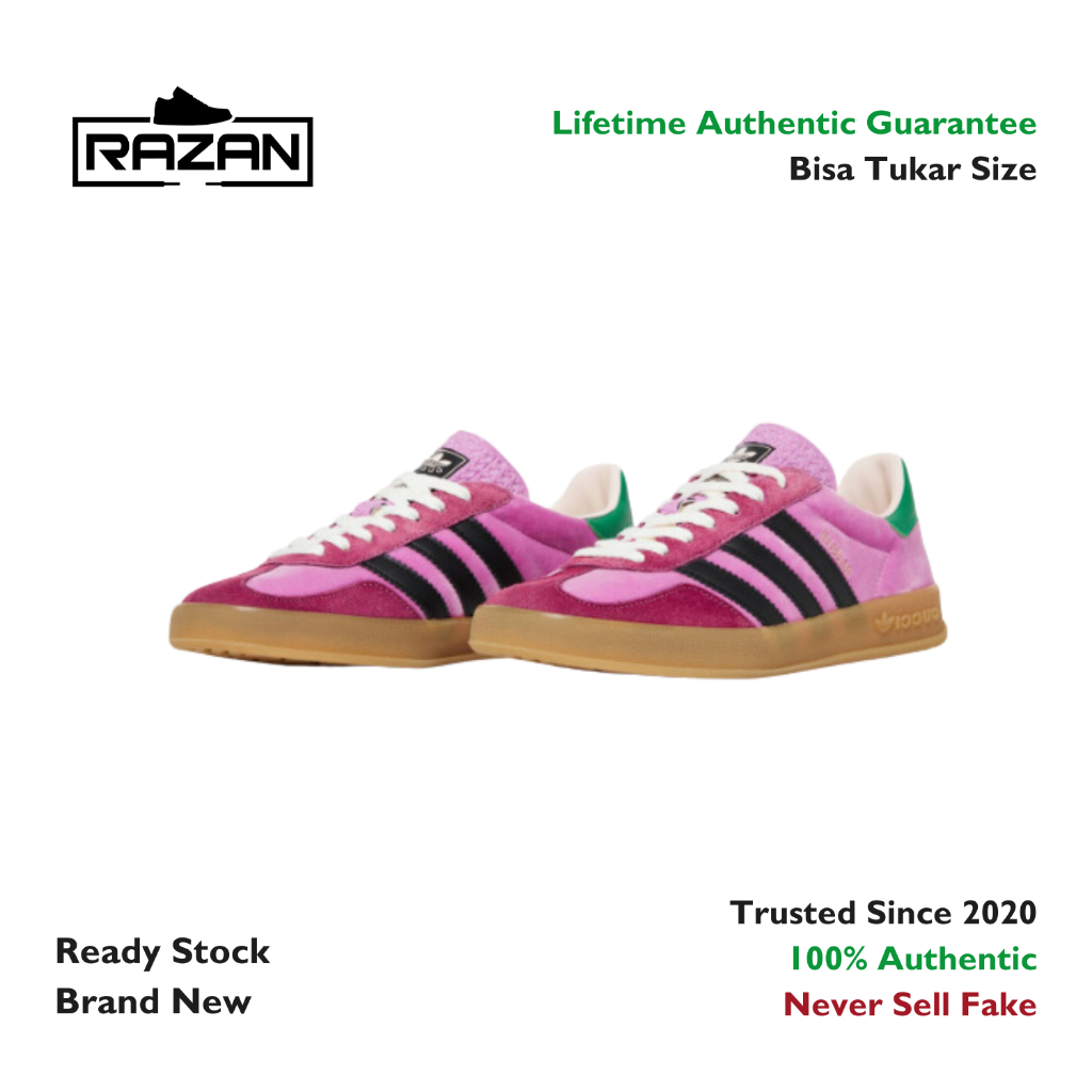 Adidas X Gucci Gazelle Pink 100% Authentic Original