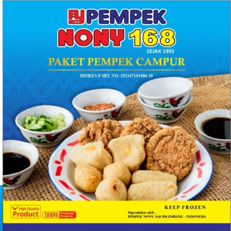 

Paket 100 pc Pempek Nony 168 Asli Palembang Cabang Lampung