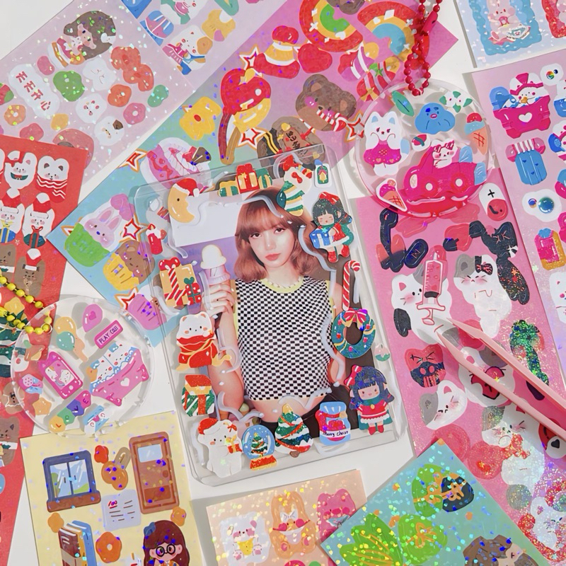 

Sticker Glitter Hologram Cute Motif