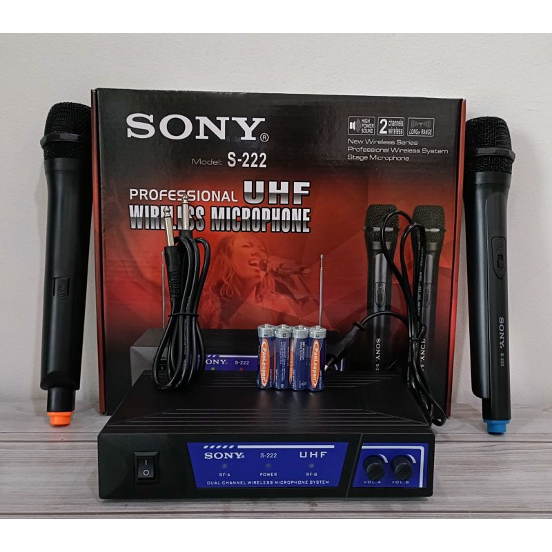 Mic Wireless Sony s222 Double Mic Handle Mic Sony s222