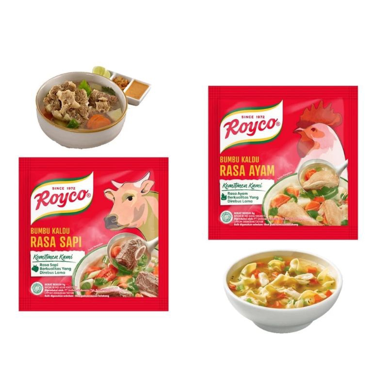 

1 Rencheng Royco bumbu kaldu [ isi 12 pc ]