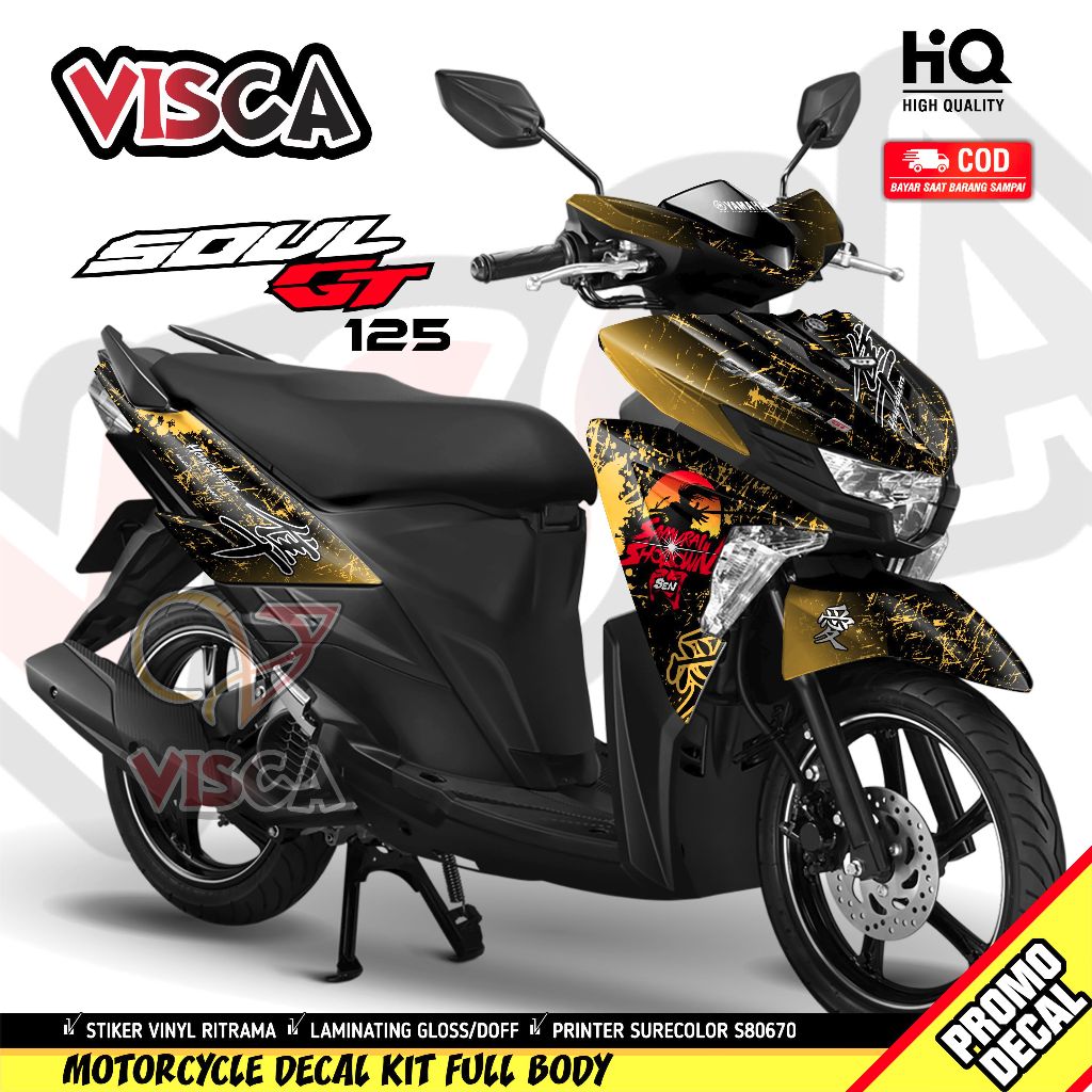 Decal Soul GT 125 Full Body Stiker Mio Soul GT 125 Full Body Striping Mio Soul GT 125 Full Body HAYA