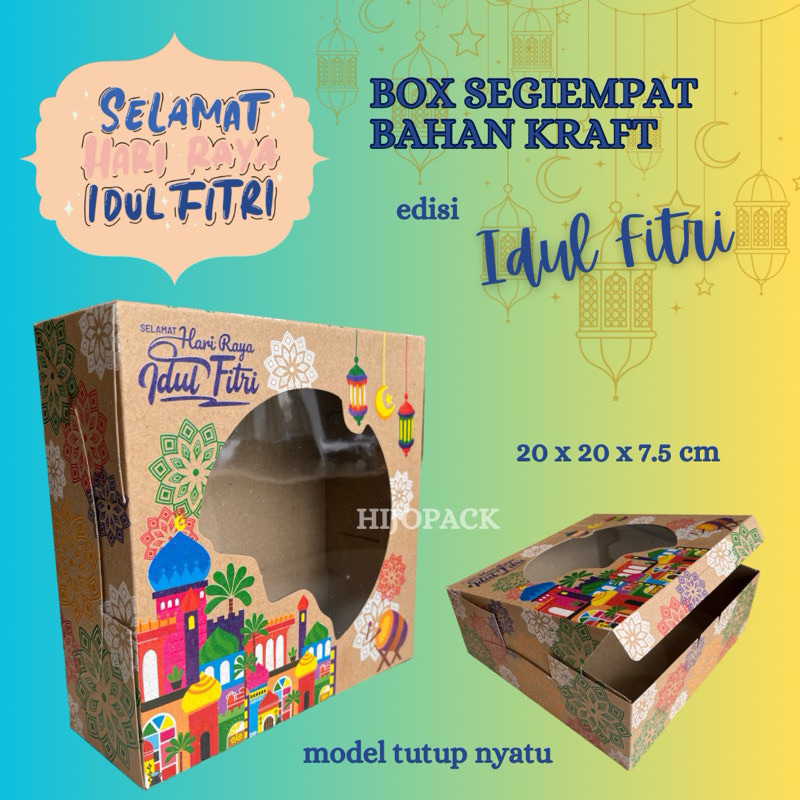 isi 5 Box lapis legit bolu lebaran 20x20x7.5cm box bolu box bika ambon tebal premium