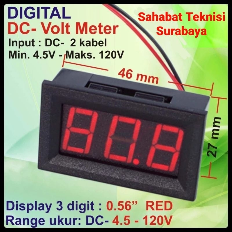Tumblergrafik Vu Meter Dc Volt Meter Dc Dc Voltmeter 0 - 100V 3Kabel Dc Meter
