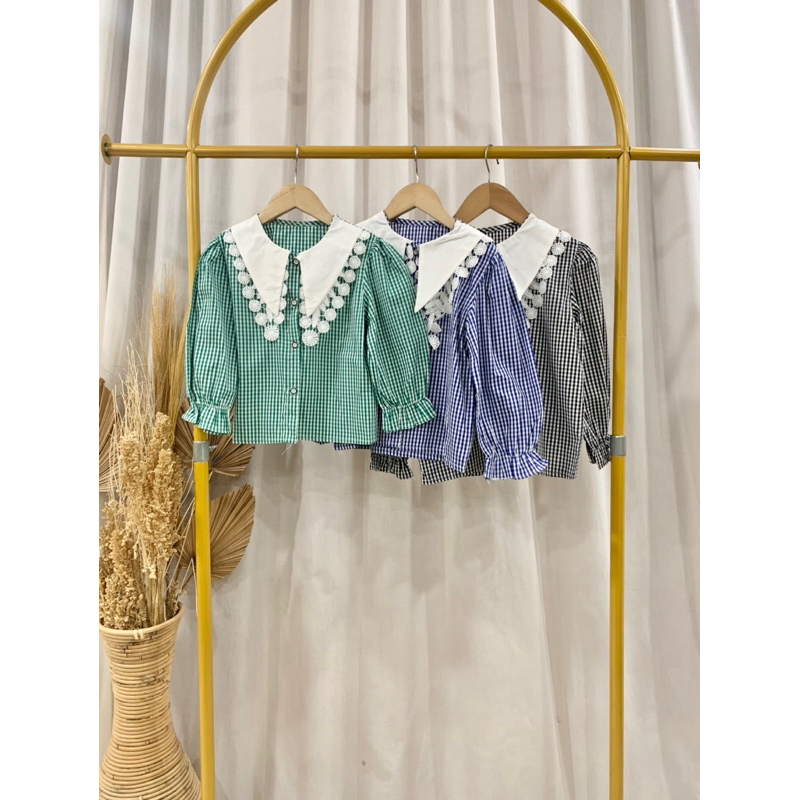 Blus Kotak Kerah Anak perempuan