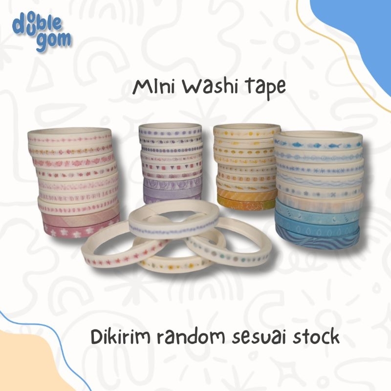 

Double Gom - Washi Tape Masking Tape Dekorasi Hiasan DIY Scrapbook Journaling