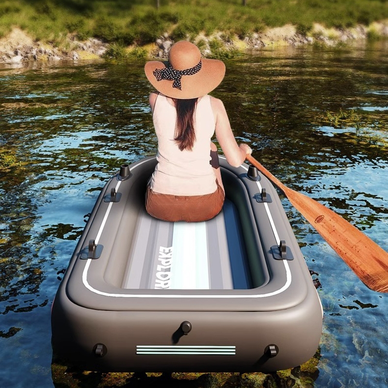 1Set Perahu Karet 4 Orang Dewasa Perahu Karet Mancing Perahu Karet Rafting [MARIONE]
