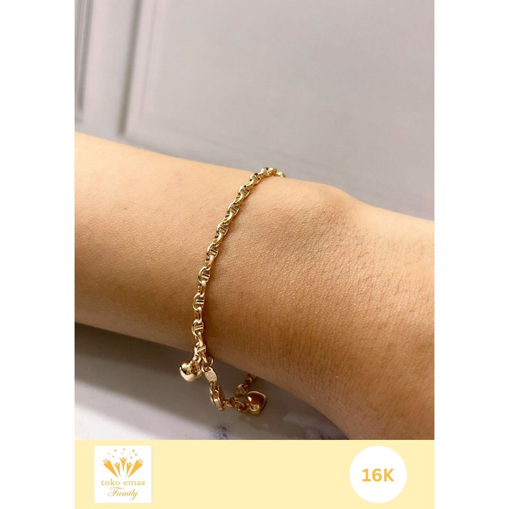 Gelang Emas Kadar 700 (16K) Model Havana Berat 1 - 5 Gram an